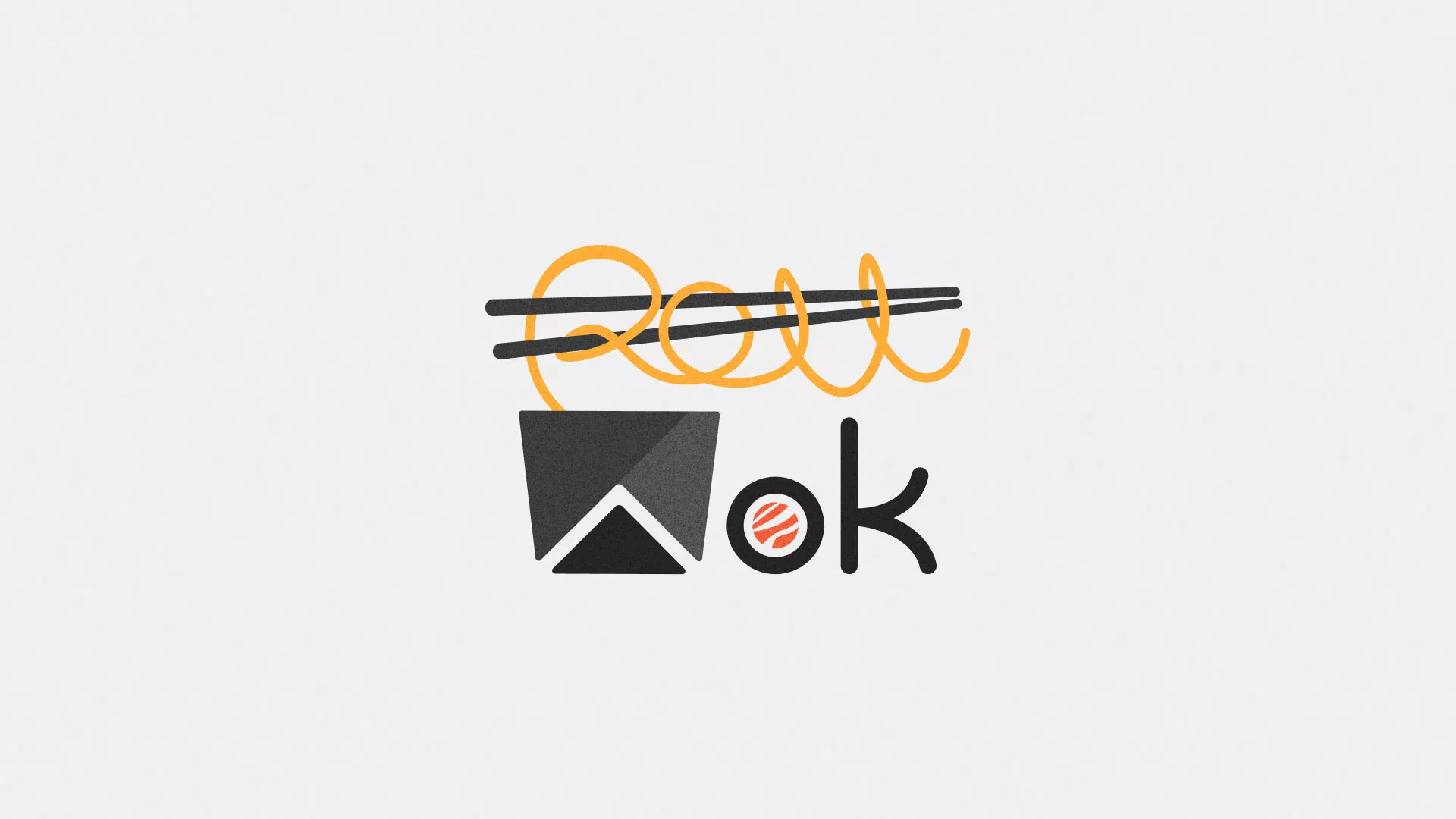 Разработка логотипа суши-бара «Roll Wok Club» в Сарапуле